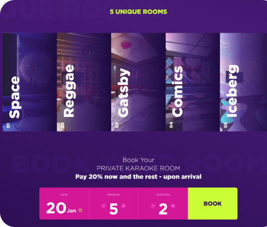 Booking <br> karaoke rooms №2