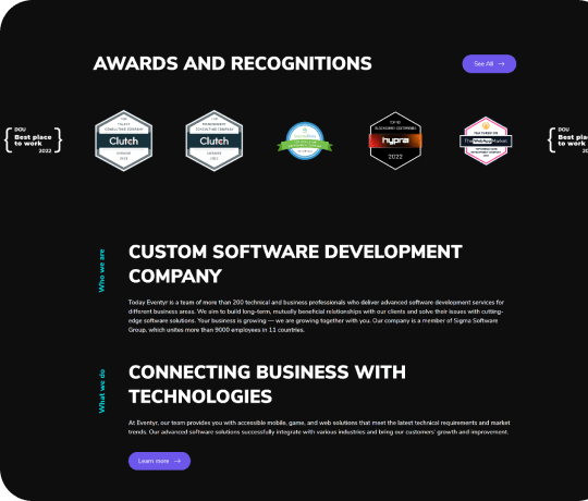 Corporate website for <br>an IT company №2