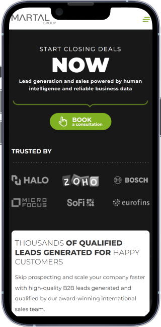 B2B outsourced lead <br> generation services <br> and Sales Agency №5