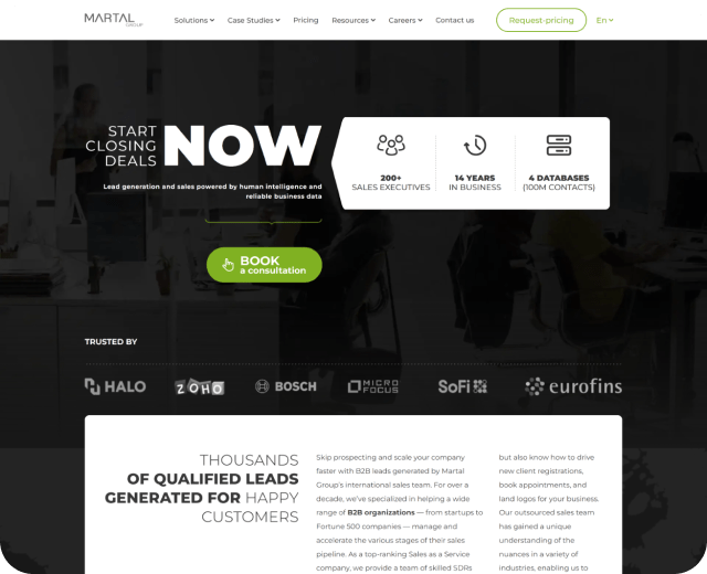 B2B outsourced lead <br> generation services <br> and Sales Agency №1