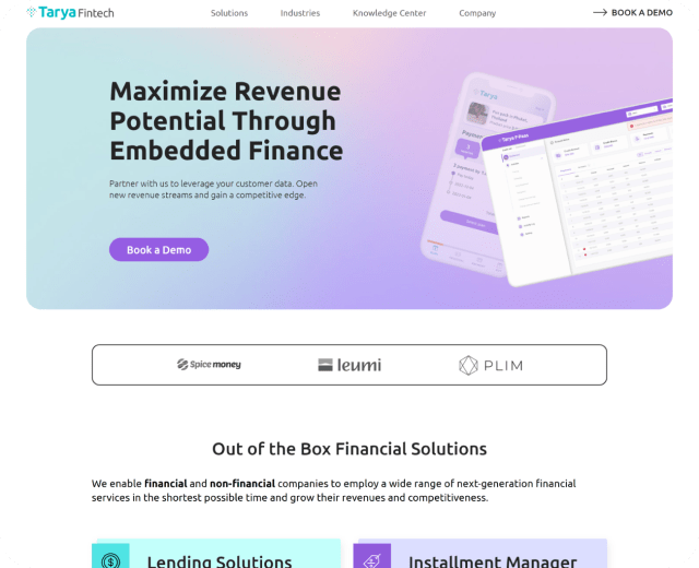 Financial web platform <br> with advanced lending technologies №1