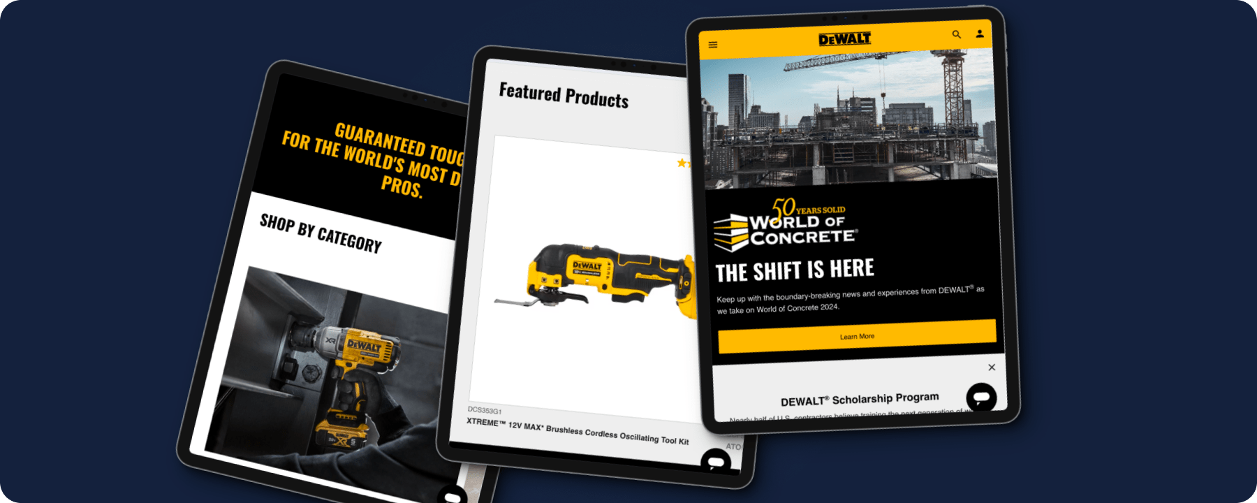 E-commerce website development for DeWalt's Official Representative in Ukraine