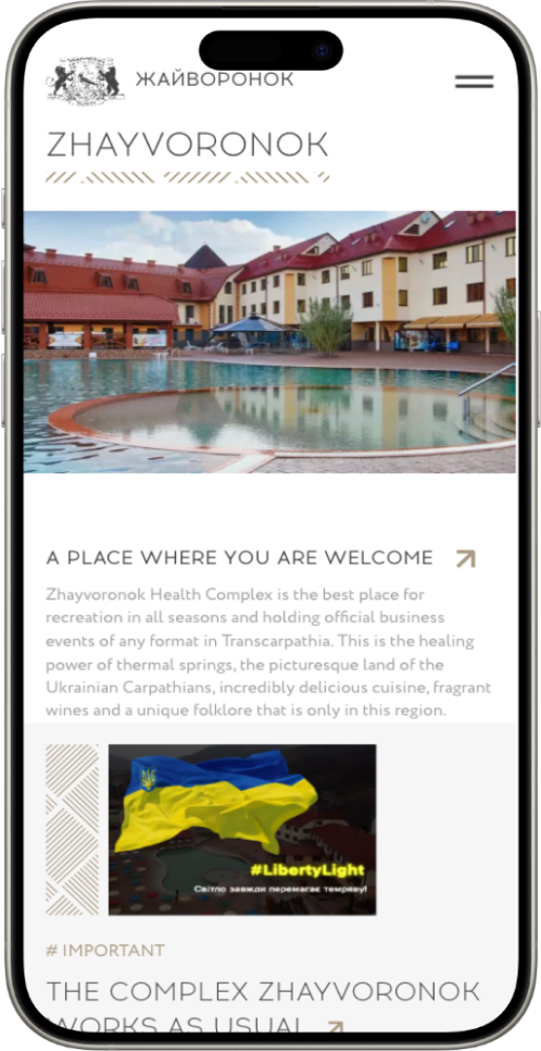 Website <br> of wellness complex №5