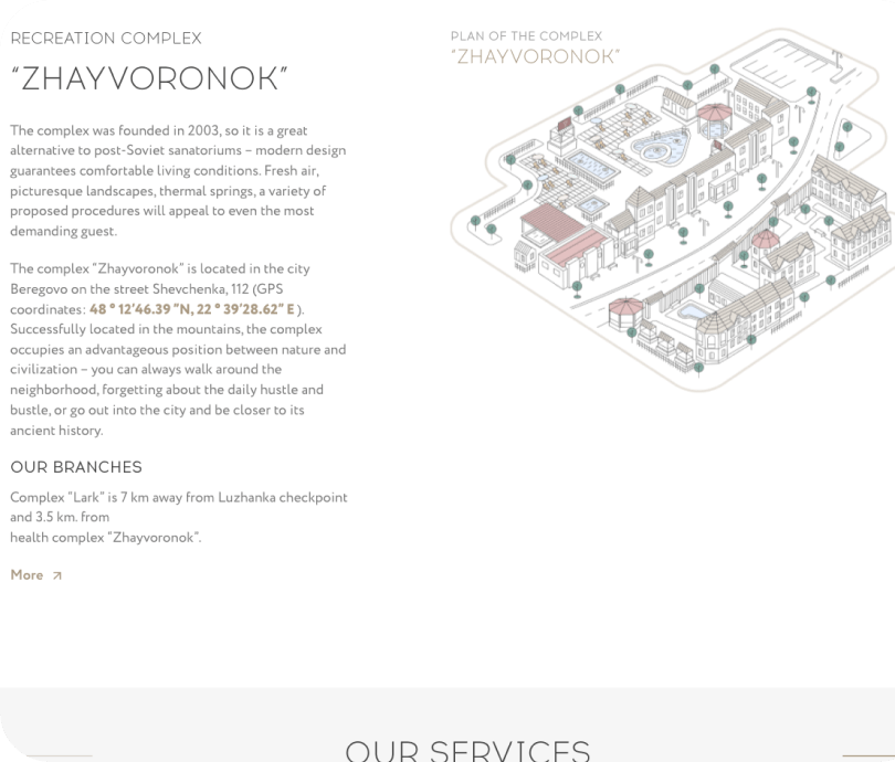Website <br> of wellness complex №2
