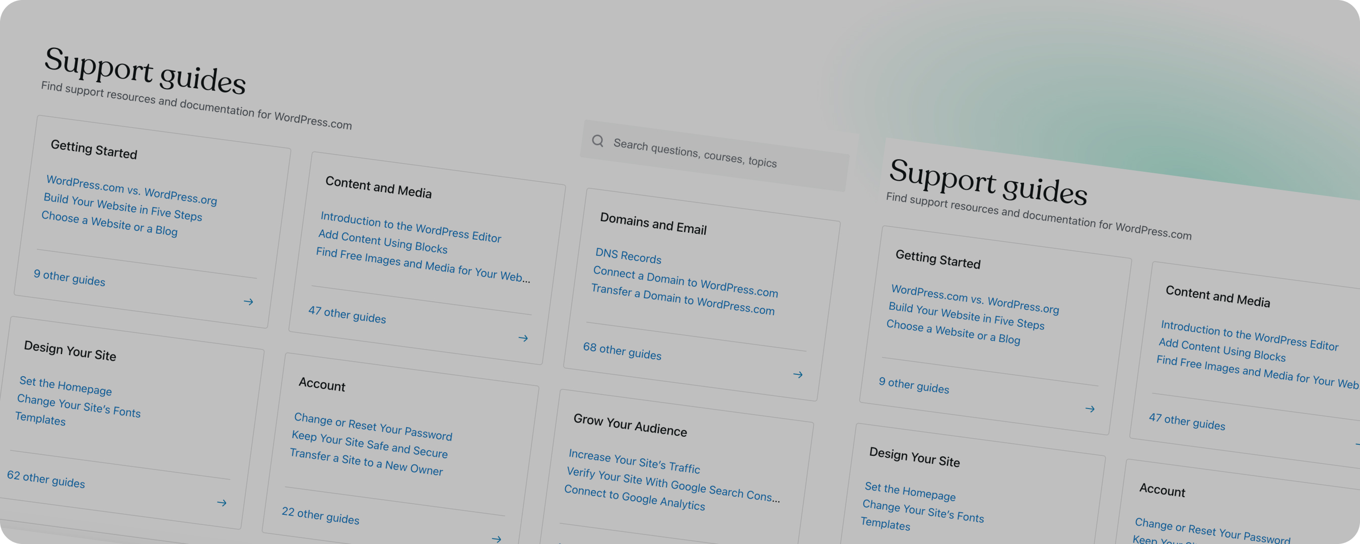Wordpress has great support from different sources