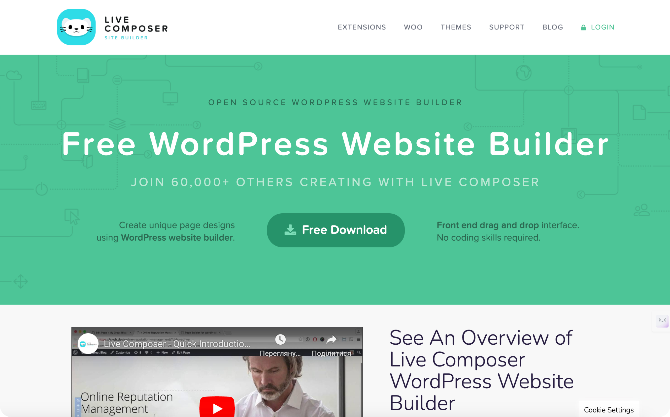 WordPress website builder